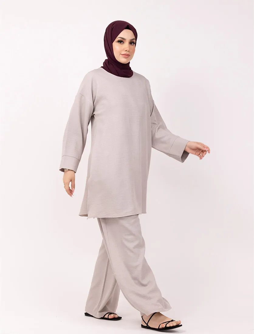 Stone Crêpey Co Ord Set